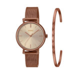 ساعت مچی زنانه با النگو کاسیو مدل CASIO-LTP-2024VMR-9CDR